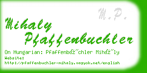 mihaly pfaffenbuchler business card